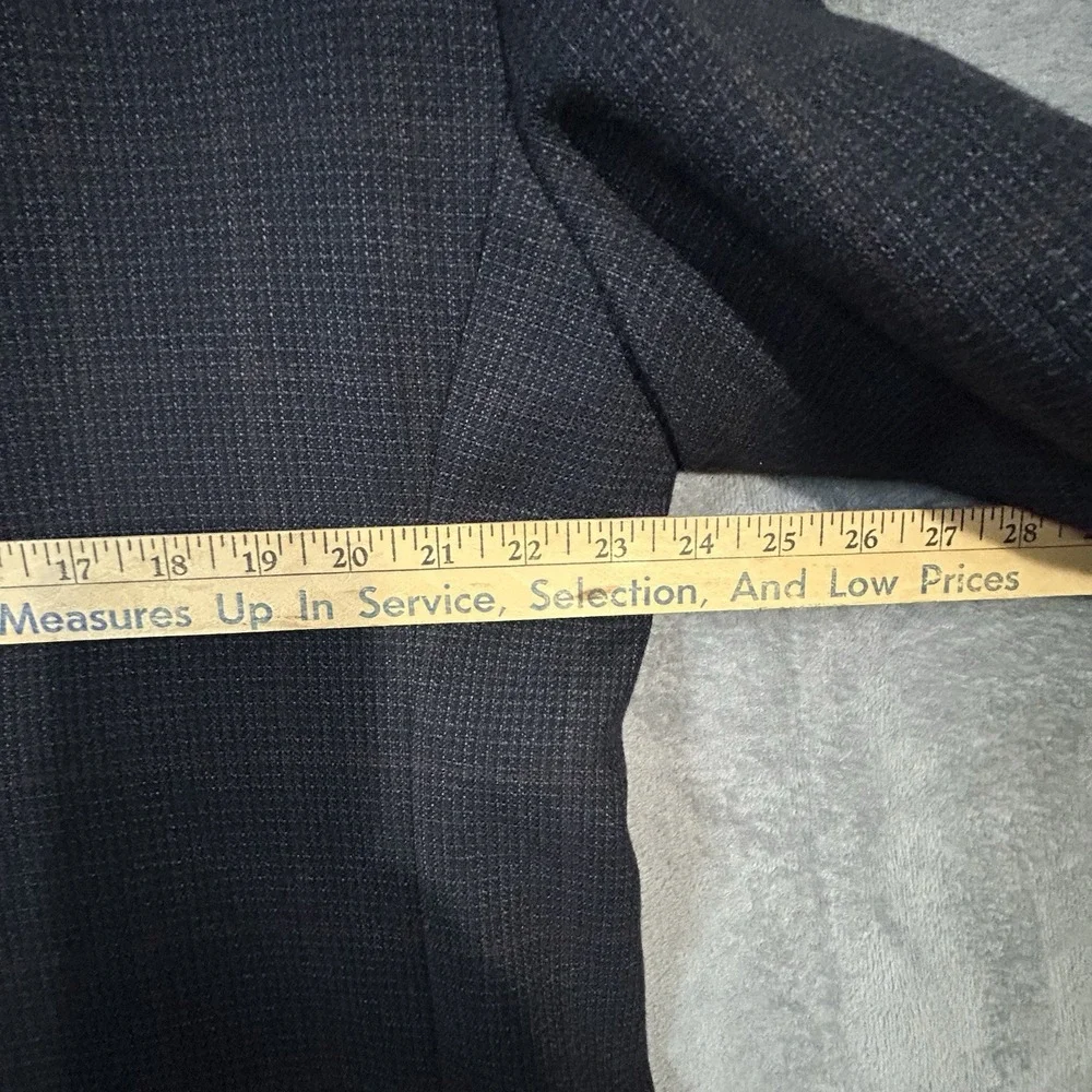 Pronto‎ Uomo Blazer Mens 48L Lambswool Sport Coat Gray Herringbone 2 Button